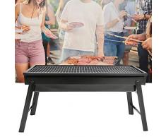 BBQ Grill Barbecue Carbone Pieghevole per Picnic, Barbecue Griglia a Carbone Professionale per Picnic con Gli Amici, Riunione di Famiglia in Balcone e Giardino, Campeggio
