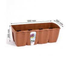 Terra - Cassetta portafiori Crown, terracotta, 58 cm