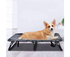 BEIGOO Brandina Sopraelevata per Animali,Maglia Metallo Traspirante Pieghevole Letto per Cani Quattro Stagioni Cuscino Cura Facile Cestino per Cane Cuccioli Media Taglia Cani di Grossa Taglia-A-XL