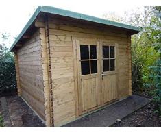 DEKALUX Casetta in Legno da Giardino 3x3 monofalda - Spessore 34mm