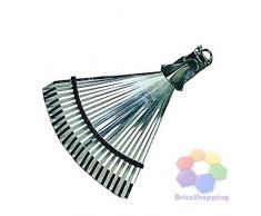 SCOPA IN ACCIAIO PER FOGLIE GIARDINO REGOLABILE SENZA MANICO