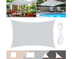 Tende da Sole per Esterno, Wokkol Tende da Sole, Tenda Parasole Esterno, Vela Ombreggiante, Protezione Raggi UV Vela Tenda, Impermeabile e Resistente, Tenda a Vela per Giardino Balcone Terrazza (3X4M)