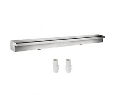 VEVOR Fontana per Piscina a Cascata 59,1 x 4,5 x 3,1 Pollici, Fontana per Piscina Rettangolare, Costruita in Acciaio Inossidabile Laghetto per Cascata, Fontana a Cascata da Giardino