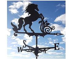 UimimiU Segnavento Segnavento,Tetti Segnavento in Ferro Art Decor Acciaio Giardini Scultura Cortile Prato Pavimento Ornamento Segnavento