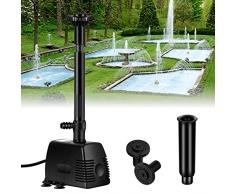 everfarel Pompa fontana Acqua Pompa fontana Pompa stagno 16 W Pompa fontana Giardino per Pond Garden Fontana Portata massima 800 l/h