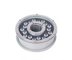 FADDR - Luce Subacquea con 6 LED, in Acciaio Inox IP68, Fontana a zampillo Impermeabile con azionamento Trasversale IC Intelligente, 18w, Taglia Unica