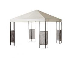 Ikea Padiglione 'ammeroe' Giardino Tenda con protezione dai raggi UV, vento durchlass, Acciaio Pali, handgeflochtenem, Marrone Rattan - beiger, lavabile - compresa Paletti in metallo per il fissaggio