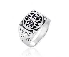 Withlovesilver 925 sterling Silver The Day meridiana sole quadrante anello, Argento, 17, cod. 10198RPJ