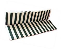 CUSCINO X DONDOLO 3 POSTI B/VERDE 135X52 *