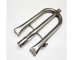 zyy Parti di Ricambio per Il Barbecue 1Pc 304 Stainless Tubo Bruciatore Barbecue di Acciaio Grill Pizze Vapore Liquefatto Gas Bruciatore U Tubo A Forma Pezzi Tubo di Gas Grill Parti,Argento
