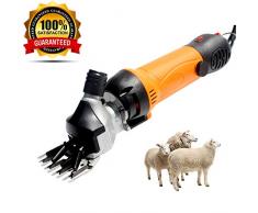 Kmgjc 6 Gears Speed 980W Trinciatrice elettrica per Capra per Pecore Tagliaunghie per Macchine agricole Tagliatrice a Forbice per Lana,13 Tooth Straight Knife