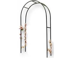 Vetrineinrete® Arco per piante rampicanti sostegno supporto per rose edera decorazione arredo giardino in acciaio 240x140 cm A24
