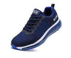 Azooken Scarpe Sportive Uomo Donna Scarpe da Corsa Cuscino Ad Aria Sneaker Tempo Libero Fitness Sneaker da Esterno Traspirante Leggera （8998-BU44）