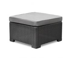 Keter Alibert by California - Sgabello da giardino, in plastica, con cuscino esterno, colore: grigio, 68 x 68 x 35 cm