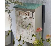 Cassetta Postale Vintage in Metallo for Esterni Vernice Shabby Chic Cassetta Postale da Parete in Stile Americano Decorazione Fiori e Uccelli da Giardino 2023