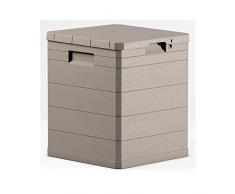Toomax Bauli Woodys 90L, Contenitore da Esterni, in plastica, Art. 173, Grigio Tortora