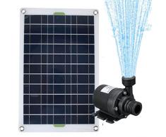 Kit Pompa Acqua Solare, Pompa Fontana Solare 12v 50w per Vasca per Uccelli, Fontana Solare a Basso Rumore 800L/H, Pompa Acqua 12v per Fontana Acquario Piscina Stagno Acquario