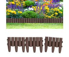 Deuba Recinto Aiuole 2,24m Prato Cornice Decorativa Giardino Recinzione Paletti Bordatura Palizzata