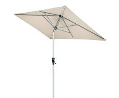 Doppler Active Auto Tilt 210 x 140 – Ombrellone parasole ideale per il balcone – Impermeabile – Pieghevole – ca. 210 x 140 cm – naturale
