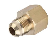 1/2 Npt Femmina 3/8 Raccordo Barbecue Gas - Del Tubo Maschio 3/8svasato X 1/2 Di Collegamento Adattatore In Ottone Per Riscaldatore A