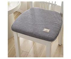 Cuscini per Sedie da Pranzo Set da 6 con Lacci, Cuscini Sedia Cucina 6 Pezzi, Cuscini per Sedie da Sala da Pranzo Sfoderabili, Cuscino per Sedie da Giardino, Sedia Ufficio in Tinta Unita(Color:Grigio)