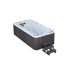 Vasca idromassaggio da esterni, da 400 x 230 cm, ideale per nuotare e rilassarsi come in una Spa, piscina per 8 persone