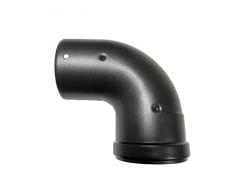 Curva 90° Linea Pellets - Nero - Stufa pellet - Curva scarico fumi (Acciaio Ferroso, 80 mm)