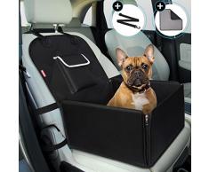 TAMOWA Seggiolino Auto per Cani, Trasportino Cane Auto con Cuscino e Cintura di Sicurezza,Seggiolino Auto Cane con Lati Robusti,Trasportino per Cani Auto Impermeabile per Cani di Piccola Media Taglia