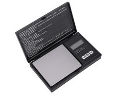 Xinrub Bilancia Digitale di Precisione Mini Portatile ad Alta Precisione a LED Digitale Bilancia per Oro e Argento Diamante Pietra(1000g/0.1g)(100g/0.01g)