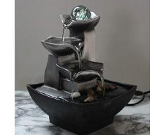 Statua in Resina Fontane in Resina Decorazione per Interni Creativo Artigianato Decorazioni per La Casa Figurine per La Casa Feng Shui Fontana di Acqua / 1 Pz