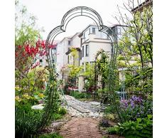 Arco da Giardino in Ferro Battuto Vintage da 2,9 M, Arco da Giardino In Metallo, Arco da Giardino, Pergolato, per Interni, Esterni, Giardino, Patio, Traliccio, Piante Rampicanti, Giardino, Varie Forni