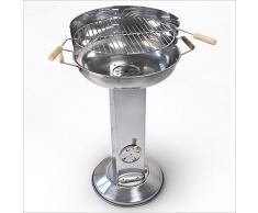 Barbecue a colonna a carbone carbonella DIM 65 x 43 x 83 cm acciaio inossidabile
