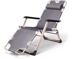 Lettino Pieghevole Zero Gravity | Con Cuscino Grigio | Per Spiaggia E Giardino | Portatile