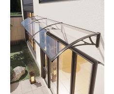 Pensilina Tettoia per Porta dIngresso,Tenda da Veranda per Protezione da Neve e Pioggia UV,Pensilina da Esterno,Tendalino per Finestra,Pensilina Copriporta in Policarbonato (120x170cm/47x67)
