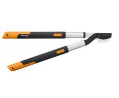 Fiskars Troncarami telescopico con lame bypass SmartFit per legno verde, Lama con rivestimento antiaderente, Diametro di taglio: 5 cm, Acciaio temprato, Lunghezza del manico: 66-90 cm, Nero/Arancione, L86, 1013564