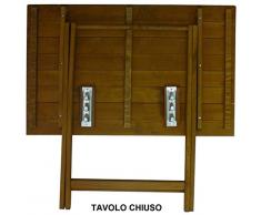 Tavolo Pieghevole richiudibile in Legno con Finitura Noce (60x77)