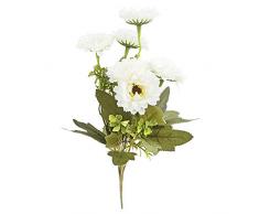 Mazzo di fiori finti, bouquet di fiori, diversi fiori e colori, fiori decorativi a gambo lungo, diametro: fiori di circa 3-6 cm