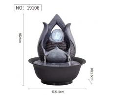 WYDZSM Semplice Geometrica Ornamenti Soggiorno Fontana di Acqua Feng Shui Tecnologia dell'Acqua Mestiere Scrivania Superficie Fontana Cascata Interna