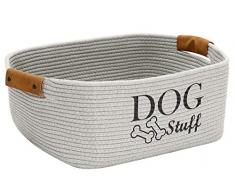MOREZI Cestino per Giochi,Cuccia per Cani,Contenitore per Articoli per Animali Domestici,Adatto per riporre Giocattoli per Animali Domestici,Vestiti e Altre Forniture per Cani-Grigio