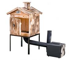 ADGO Smokerhouse Modulare 50 cm, Affumicatura in Legno di Abete Rosso, da Giardino, Camera Tradizionale per Affumicatura, Stufa, non Impregnato, Camera di Fuoco Media