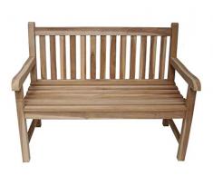 Panca da giardino, 2 posti, 120 cm, in legno teak massiccio