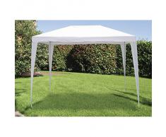 VERDELOOK Gazebo con Struttura in Ferro e Copertura in polietilene, 3x3 m, Bianco