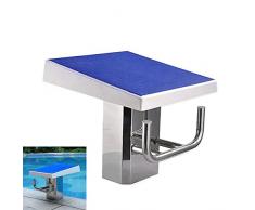 Piattaforma per tuffi in piscina, piattaforma per salti di allenamento per gare di nuoto Blocco di partenza per immersioni in piscina in acciaio inox Tavole per trampolini professionali da 20 pollici