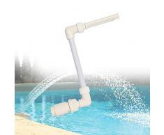 YSISLY Fontana per Piscina Fontana a Cascata con Spray per Piscina Adatta alla Maggior Parte dei Getti di Ritorno 1,5 Interrati e Fuori Terra per Laghetti Giardino, Piscine, Piazze