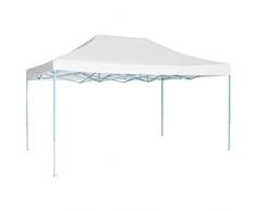vidaXL Gazebo Professionale Pieghevole Impermeabile Anti UV Tendone Tenda per Feste da Giardino 3x4 m Bianco in Tessuto Oxford PVC e Acciaio