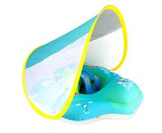 Salvagente Neonato,Salvagente per Bambini, Regolabile Doppio Airbag Anello Salvagente,Gonfiabile Baby Piscina Galleggiante,per Bambini 3-48 Mesi