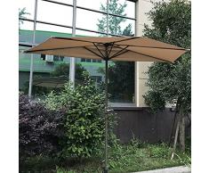 Ombrellone da Giardino Marrone Ombrellone da Patio, Ombrelloni Contro Il Muro Ombrellone da Tavolo, Protezione UV Protezione Solare, Senza Base, Balcone, Ombrellone da Parete e Finestra