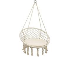 Mercury Poltrona Sospesa, Sedia Amaca, Sedia ad Altalena, Sedia a Dondolo Sospesa Esterno, Poltrona Sospesa Altalena in Costruzione Robusta, Portante 150 kg (XL)