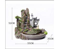 Fontane decorative Rockery fluente Gifts Acqua Fontana Feng Shui decorazione Desktop Ornamenti creativi Mestieri della resina desktop di affari della decorazione gli accessori della decorazione Fontan