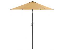 SONGMICS - Ombrellone da giardino, 2 m, con protezione UPF 50+, asta e nervature in metallo, inclinabile, base non inclusa, per terrazza, balcone